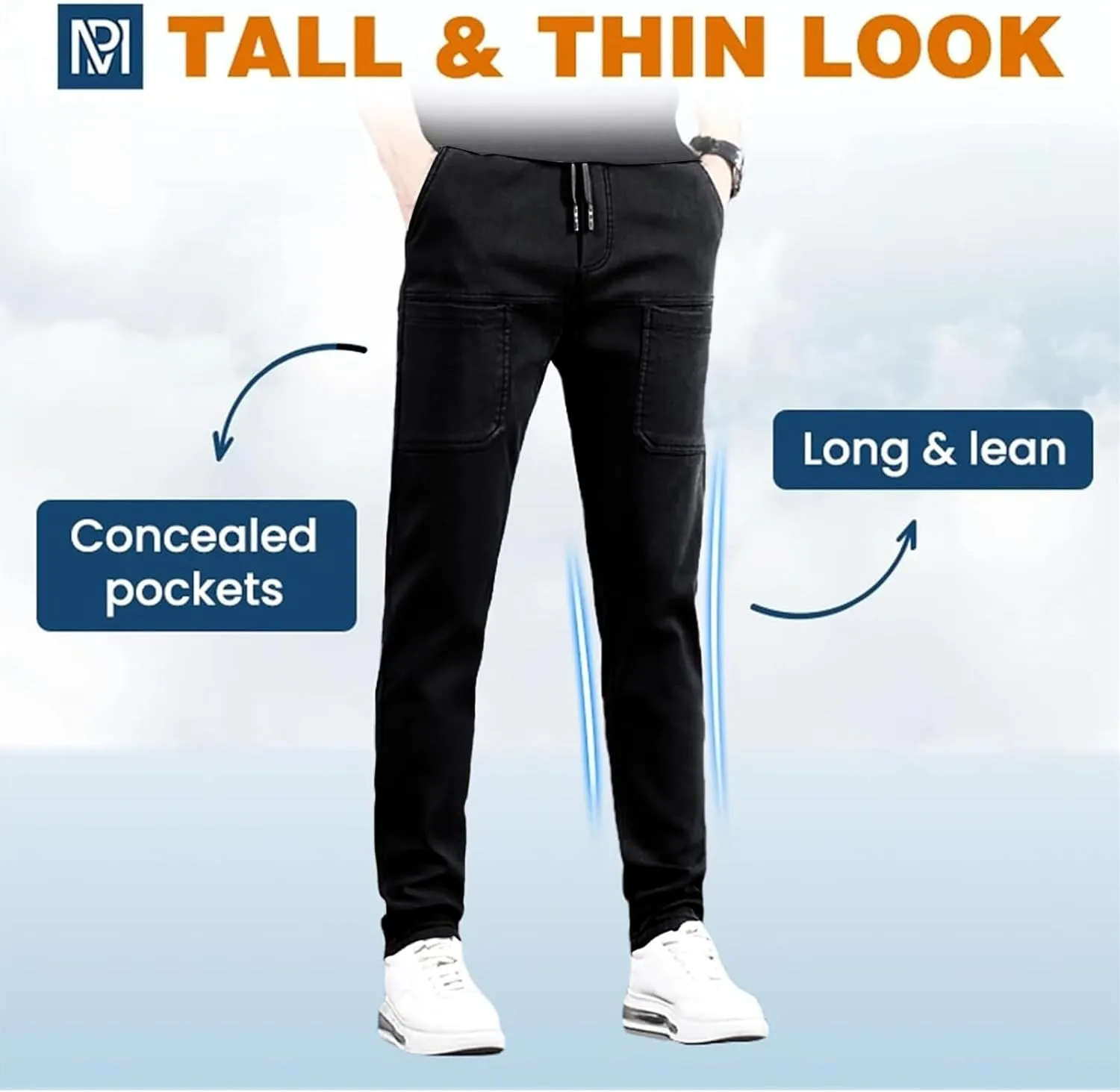 Mens Stretch Cargo Pants Straight Leg Slim Fit Multi Pockets Trousers Elastic Waist Casual Sweatpants High Stretchy
