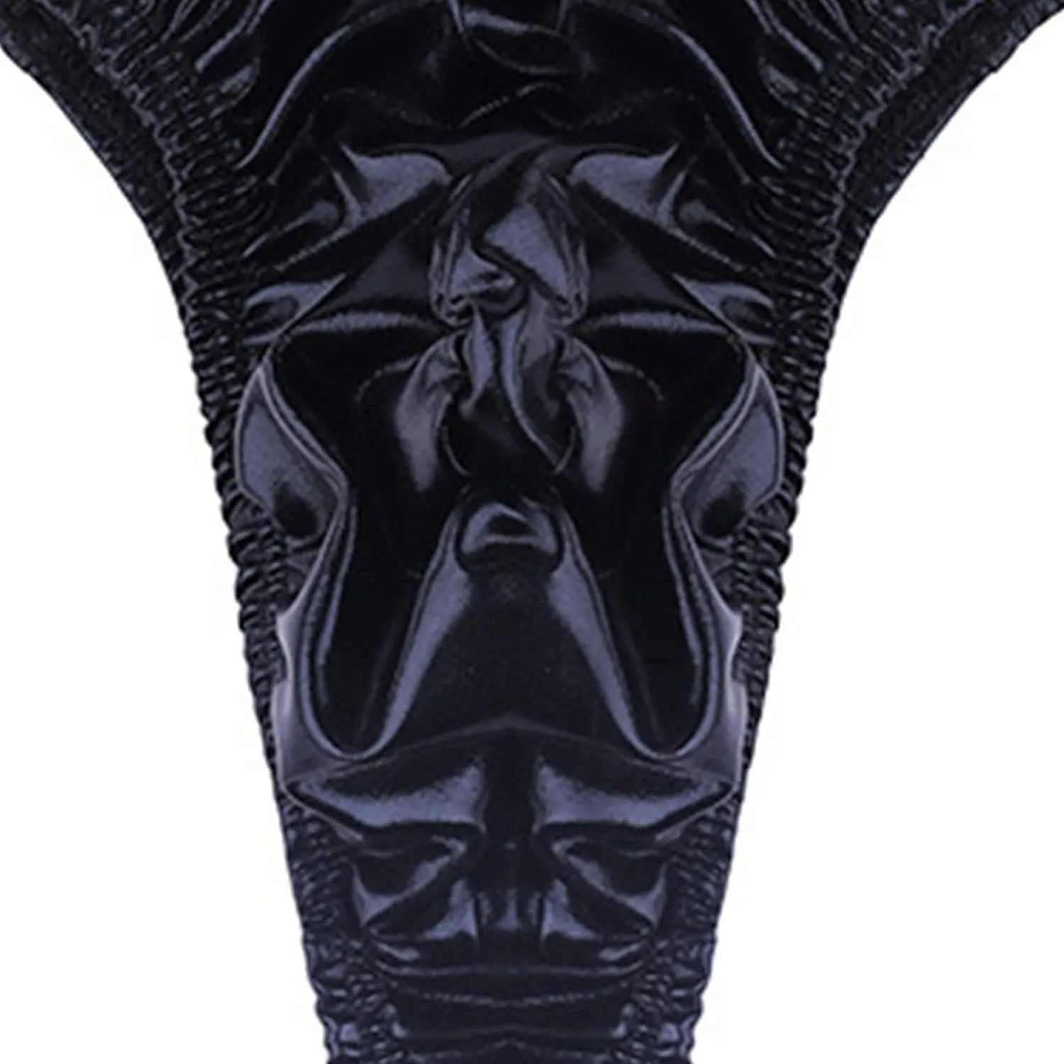 Mens Stretch Thong T-Back Sexy Underwear Low Rise Under Panties Underwear Leather Briefs Breathable Underpants