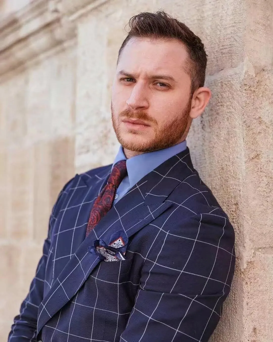 Men's Suit Slim Fit 3 Piece Plaid Suits for Men Checked Tuxedo Suit Men Formal Plaid Blazer Vest Pants Set