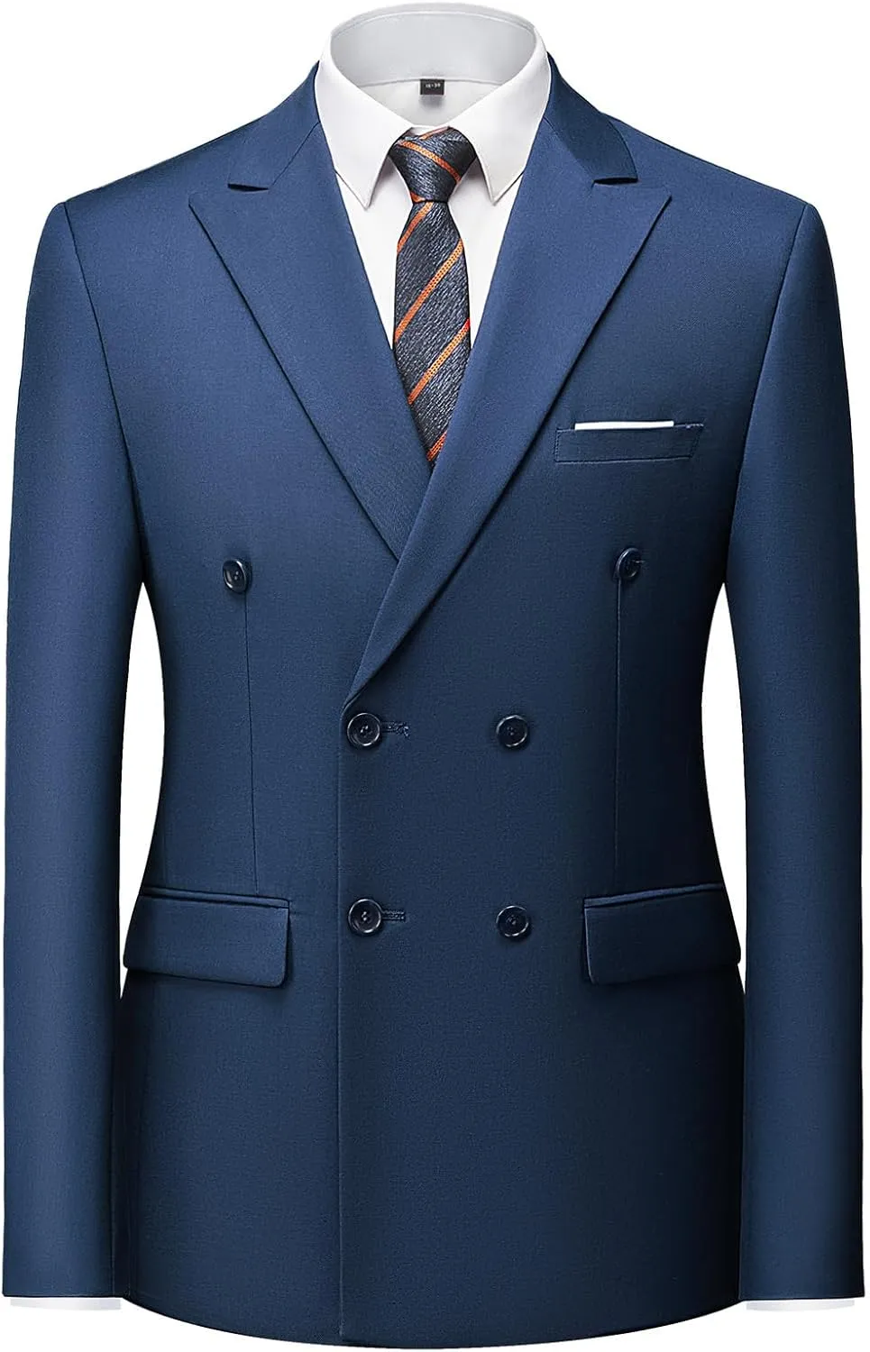 Mens Suits Slim Fit 2 Piece Double Breasted Blazer Tuxedo Suit Set for Men Casual Wedding Casual Business
