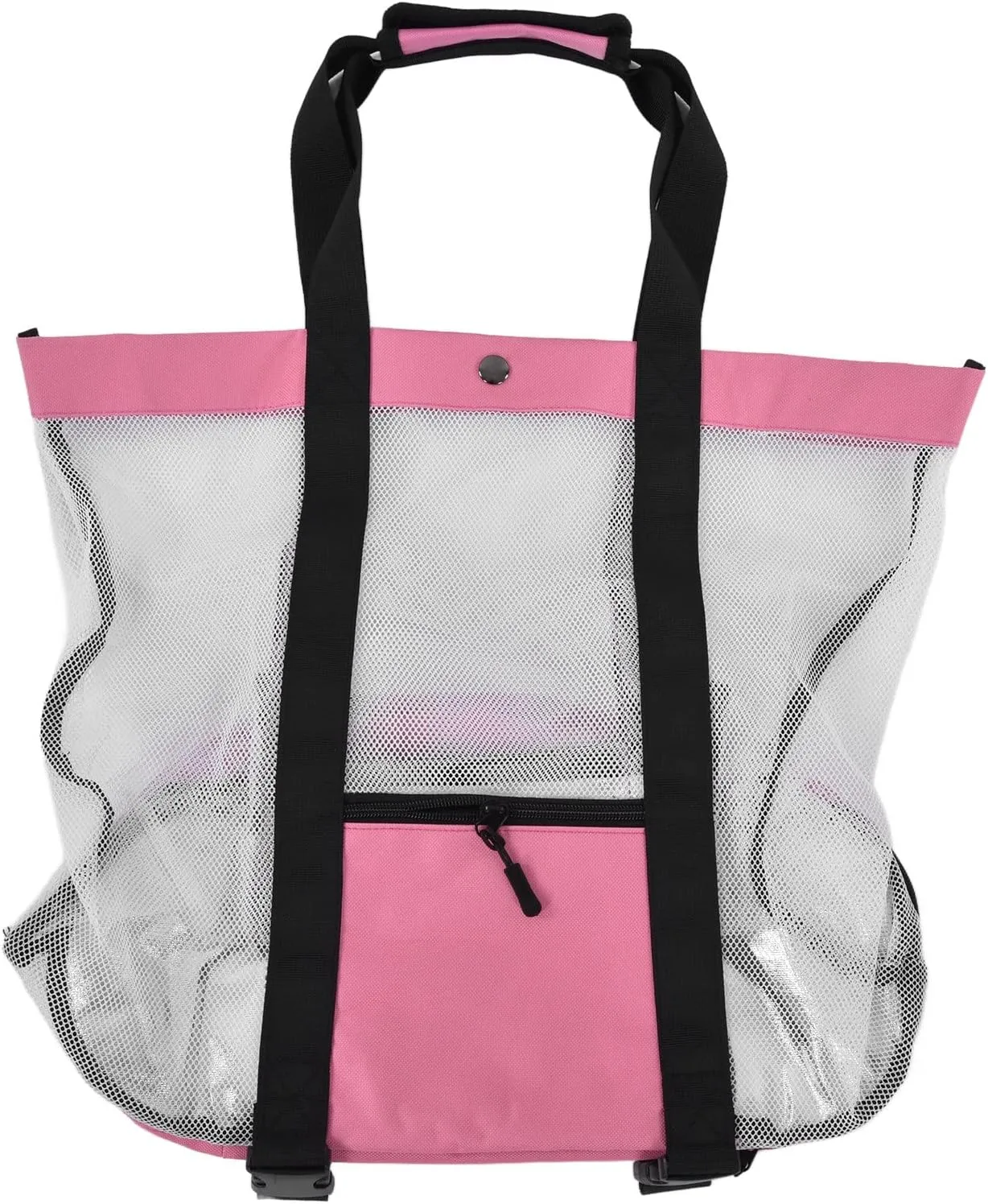 Mesh Beach Breathable Bag Cotton Oversized Storage Tote Fashionable Double Layer Storage for Beach Swimming Pool BBQ Road Trip