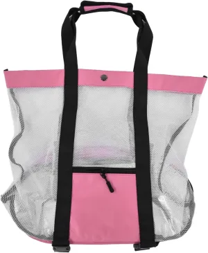 Mesh Beach Breathable Bag Cotton Oversized Storage Tote Fashionable Double Layer Storage for Beach Swimming Pool BBQ Road Trip