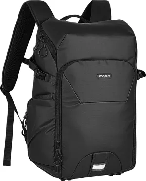 MOSISO Camera Backpack, DSLR/SLR/Mirrorless Camera Bag with Breathable Back Panel, Photography Travel Backpack with 15-16 inch Laptop Compartment&Tripod Holder&Rain Cover for Canon/Nikon/Sony, Black