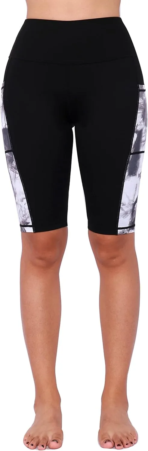 Neonysweets Womens Half Tights Fitness Running Yoga Shorts Pants with Pockets
