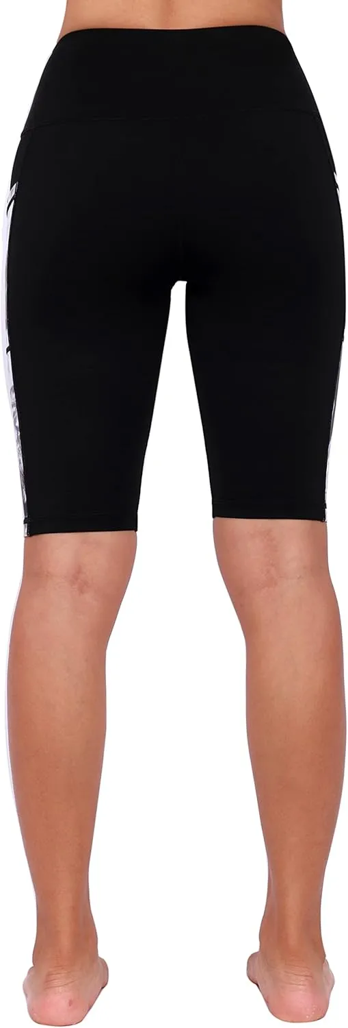 Neonysweets Womens Half Tights Fitness Running Yoga Shorts Pants with Pockets