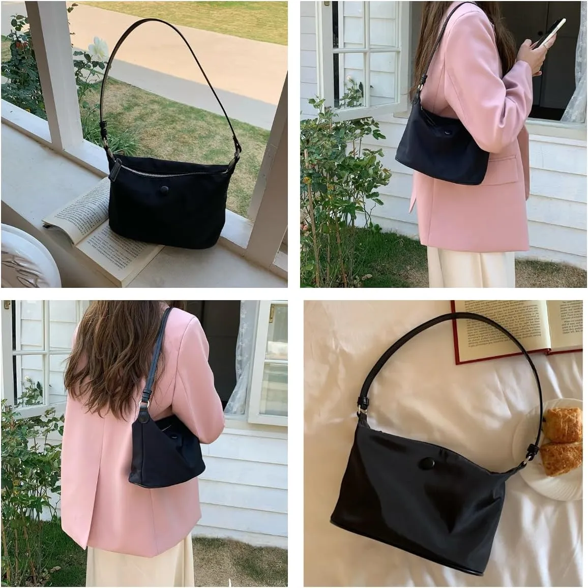 Nylon Shoulder Bag Y2k Purse Small Purses for Women Small Handbags for Women Preppy Bag