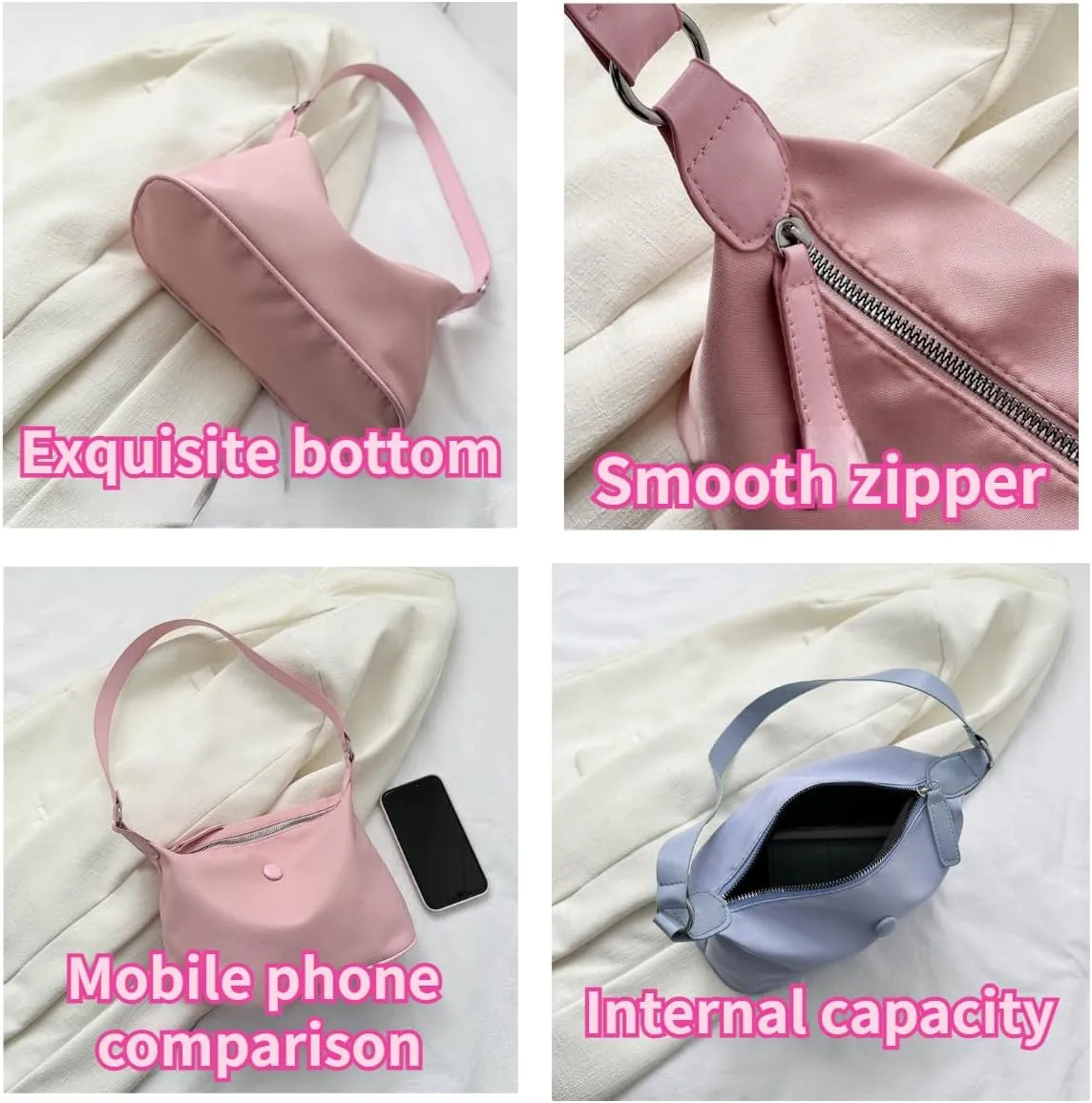 Nylon Shoulder Bag Y2k Purse Small Purses for Women Small Handbags for Women Preppy Bag