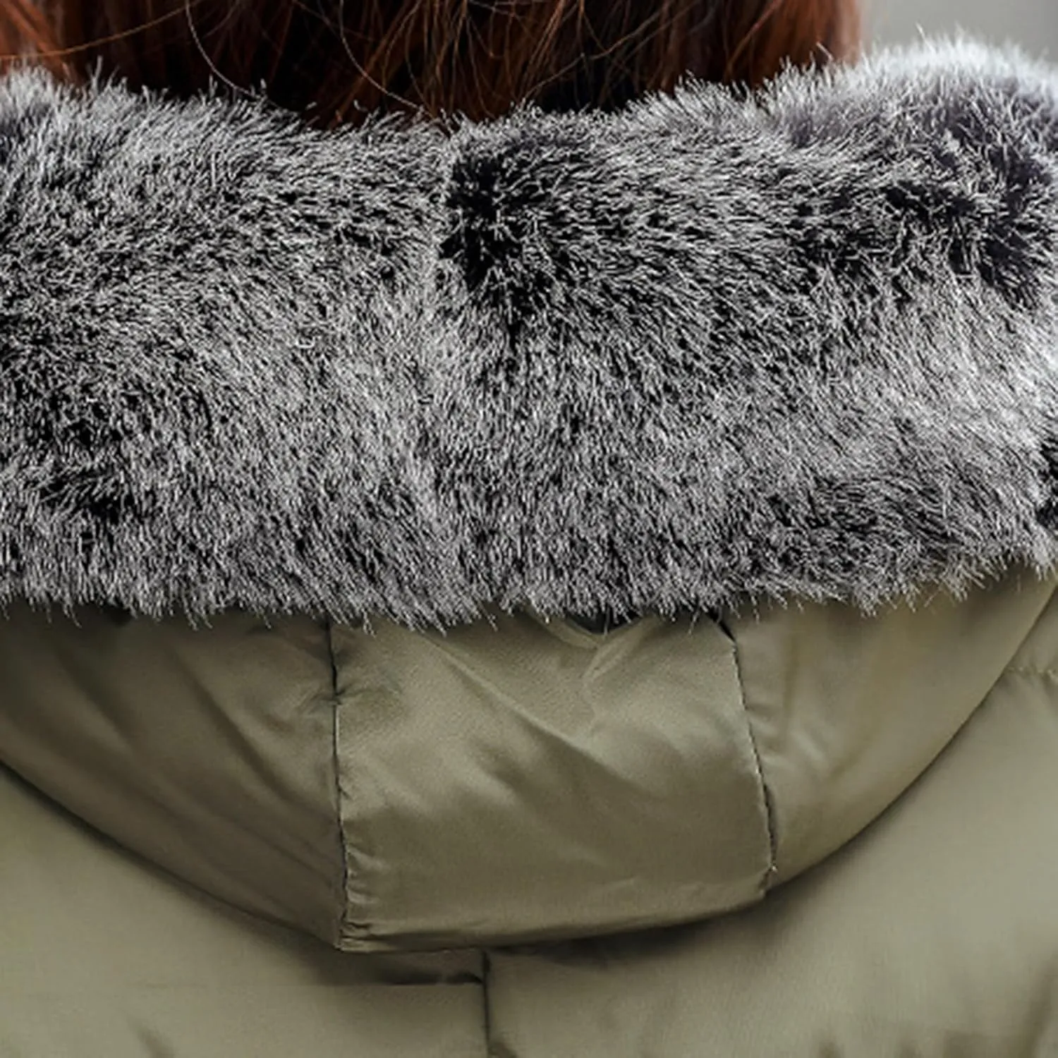 Oversized Faux Fur Hood Jackets for Women 2024 Winter Warm Parka Coats Long Quilted Jacket Thick Jacket Outerwear