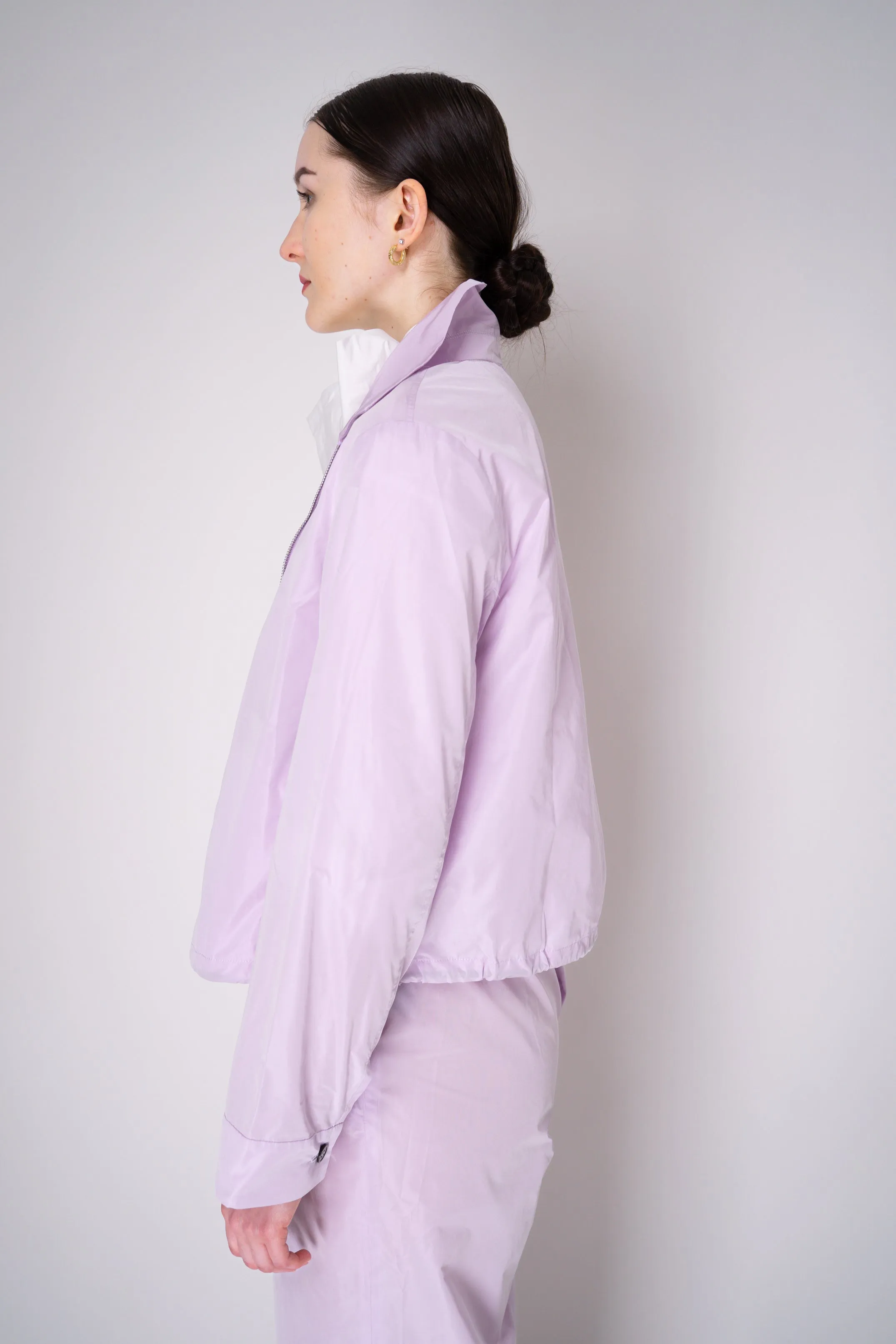 Peter O. Mahler Crash Zip-Up Shirt Jacket in Lilac