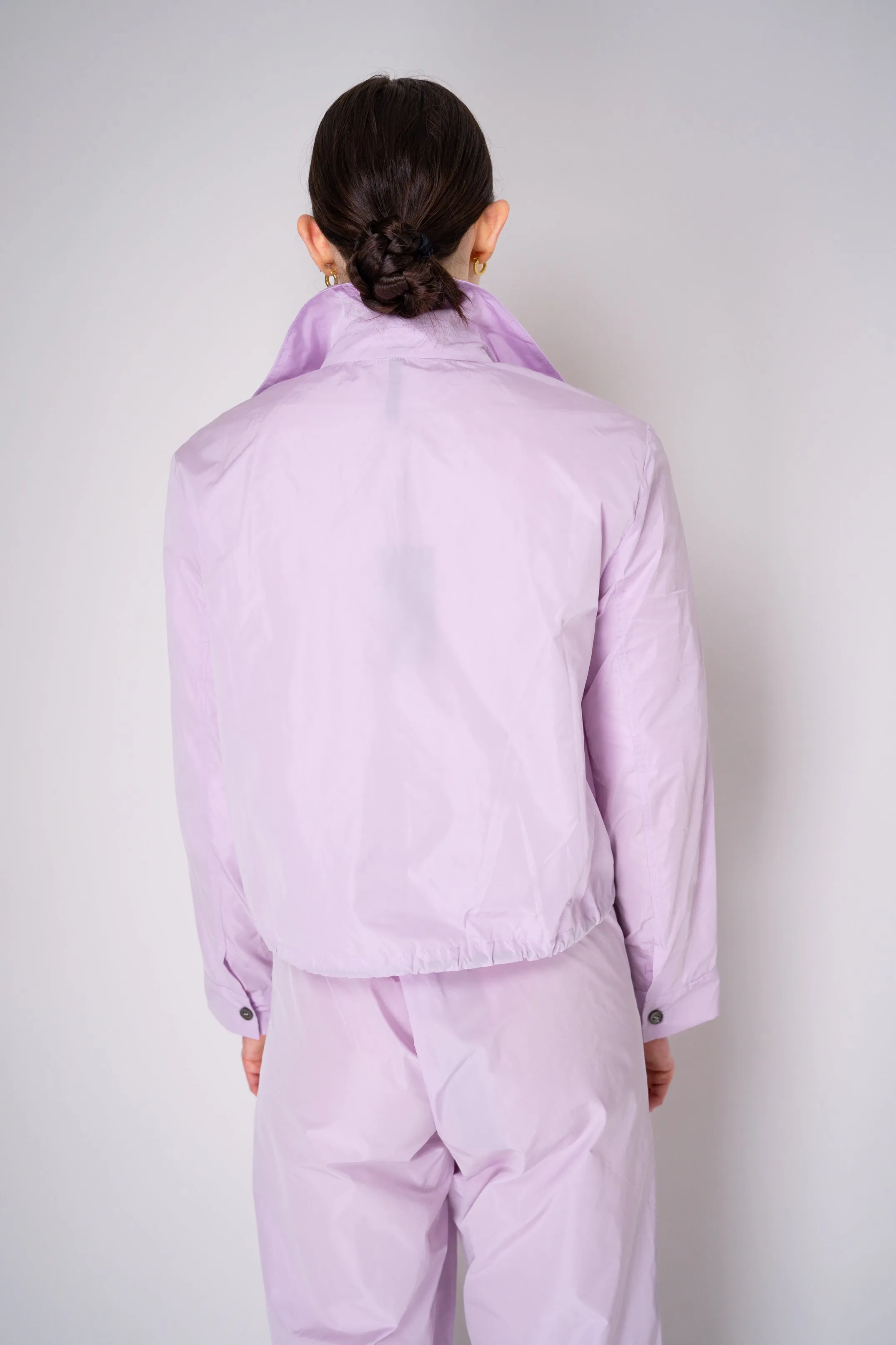 Peter O. Mahler Crash Zip-Up Shirt Jacket in Lilac