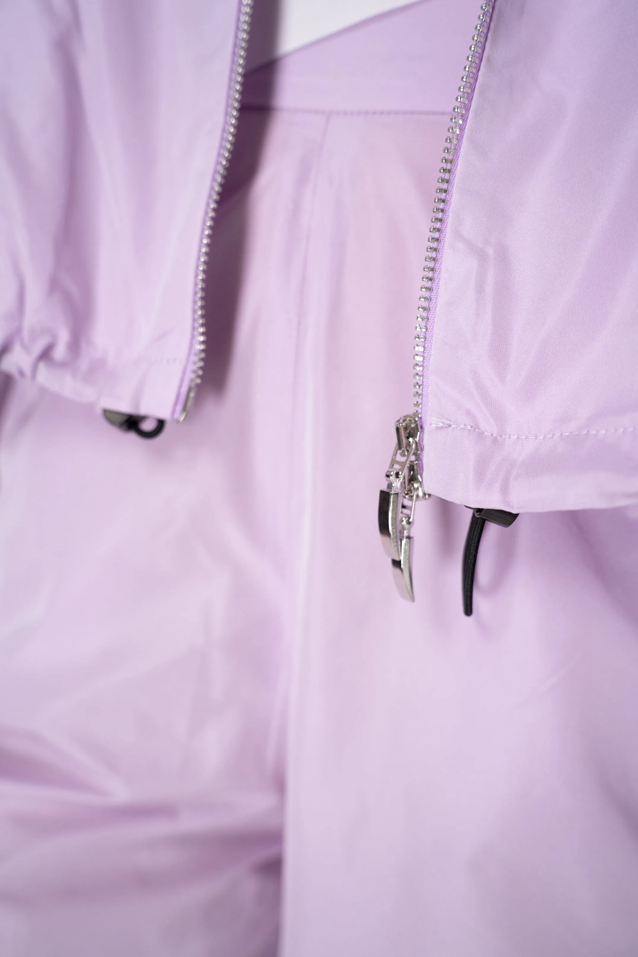 Peter O. Mahler Crash Zip-Up Shirt Jacket in Lilac