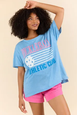 Pickleball Athletic Club Blue Graphic Tee
