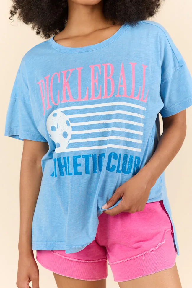 Pickleball Athletic Club Blue Graphic Tee