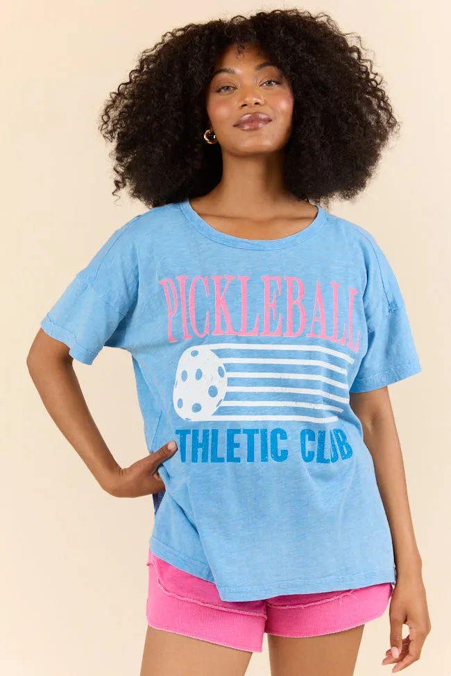 Pickleball Athletic Club Blue Graphic Tee