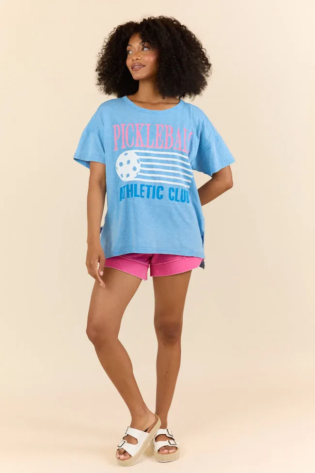 Pickleball Athletic Club Blue Graphic Tee
