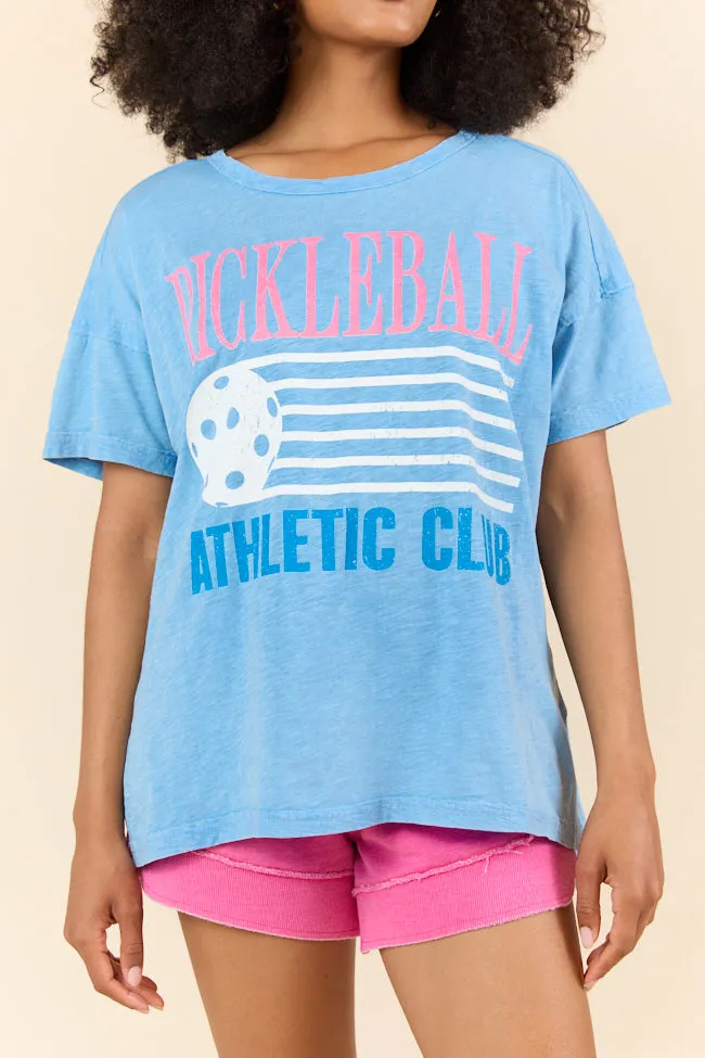 Pickleball Athletic Club Blue Graphic Tee