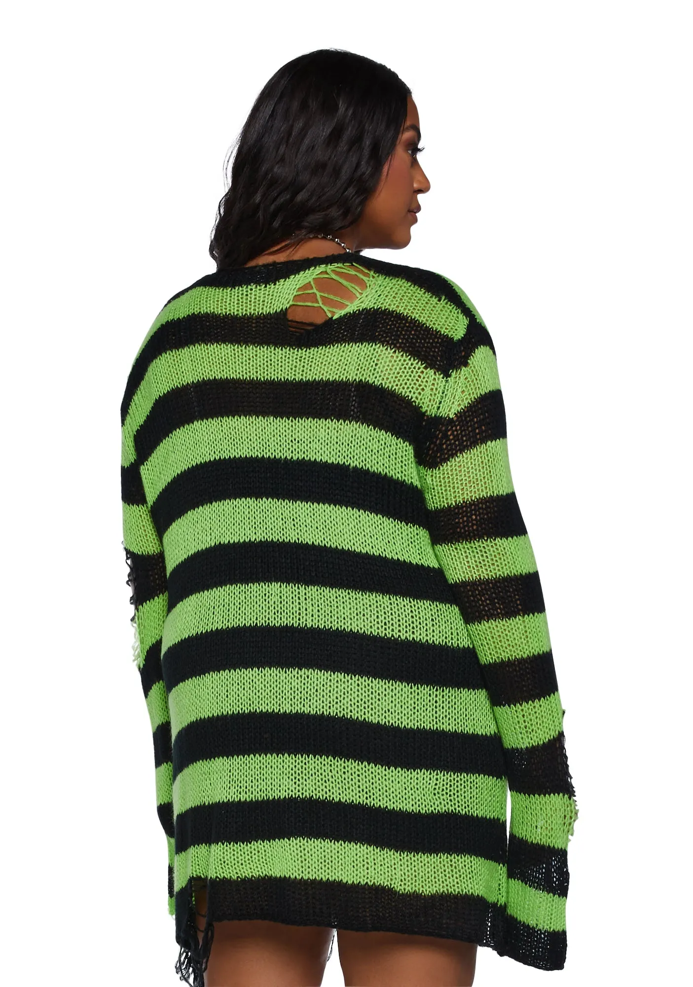 Plus Favorite Haunt Striped Sweater
