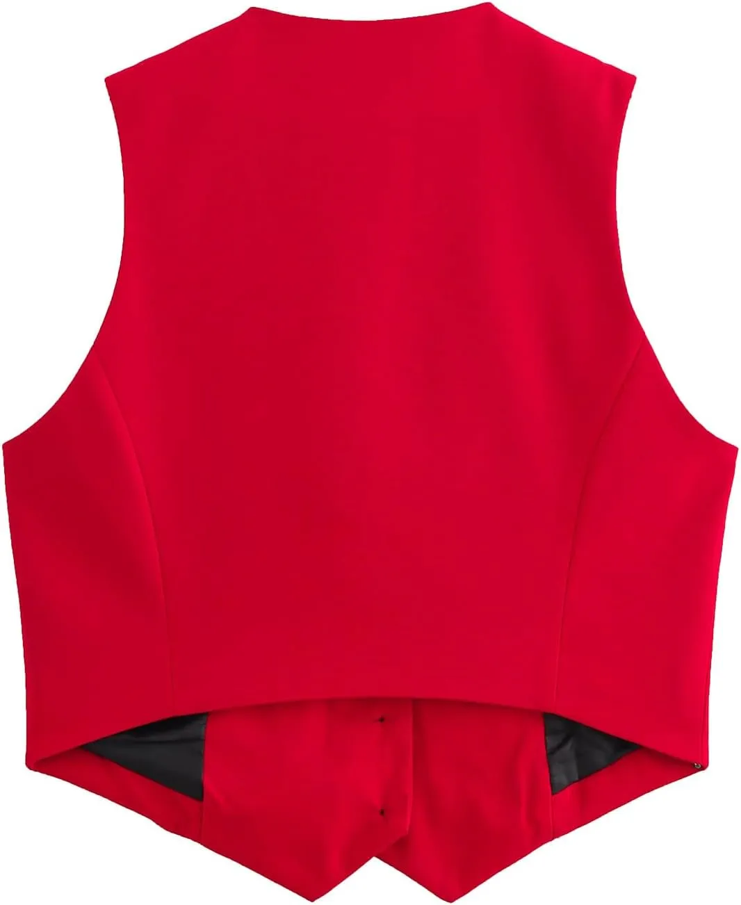 Pofihavi Cropped Suit Vest for Women 2024 Button Up Business Casual Dressy Waistcoat Vest Tops