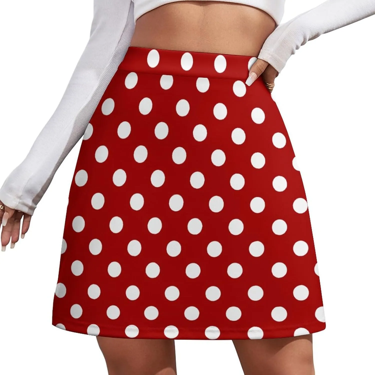 Polka Dots Short Skirt Athletic Skorts Womans Golf Skirts Tennis Skirts Breathable High Waist Workout Sport Skort