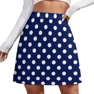 Polka Dots Short Skirt Athletic Skorts Womans Golf Skirts Tennis Skirts Breathable High Waist Workout Sport Skort
