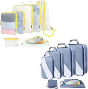 Product Image PFEYRPK Compression Packing Cubes Set, Travel Luggage Organizer for Suitcase, Packing Organizers for Travel Accessories, Breathable See Through Mesh, Durable Lightweight with Shoe B