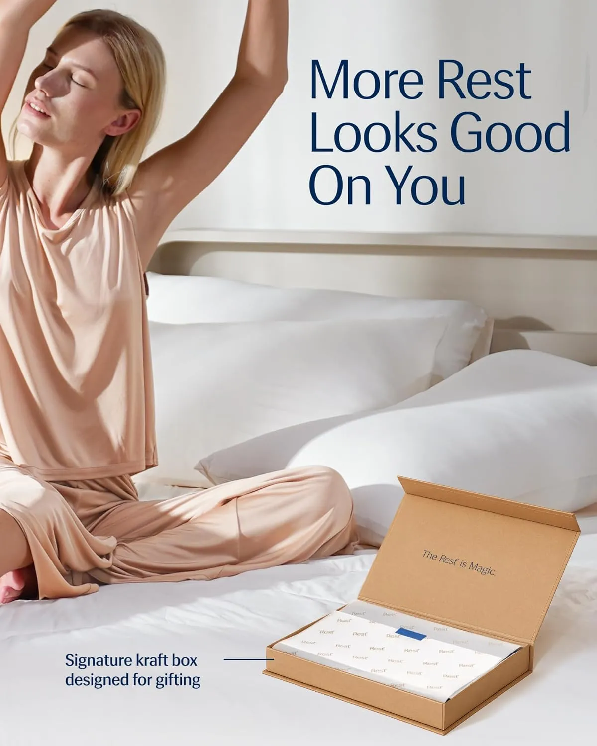REST Evercool Women Cooling Pajama Set-Breathable Sleepwear for Hot Sleepers, Moisture-Wicking, Quick-Dry, Silky Lounge Set
