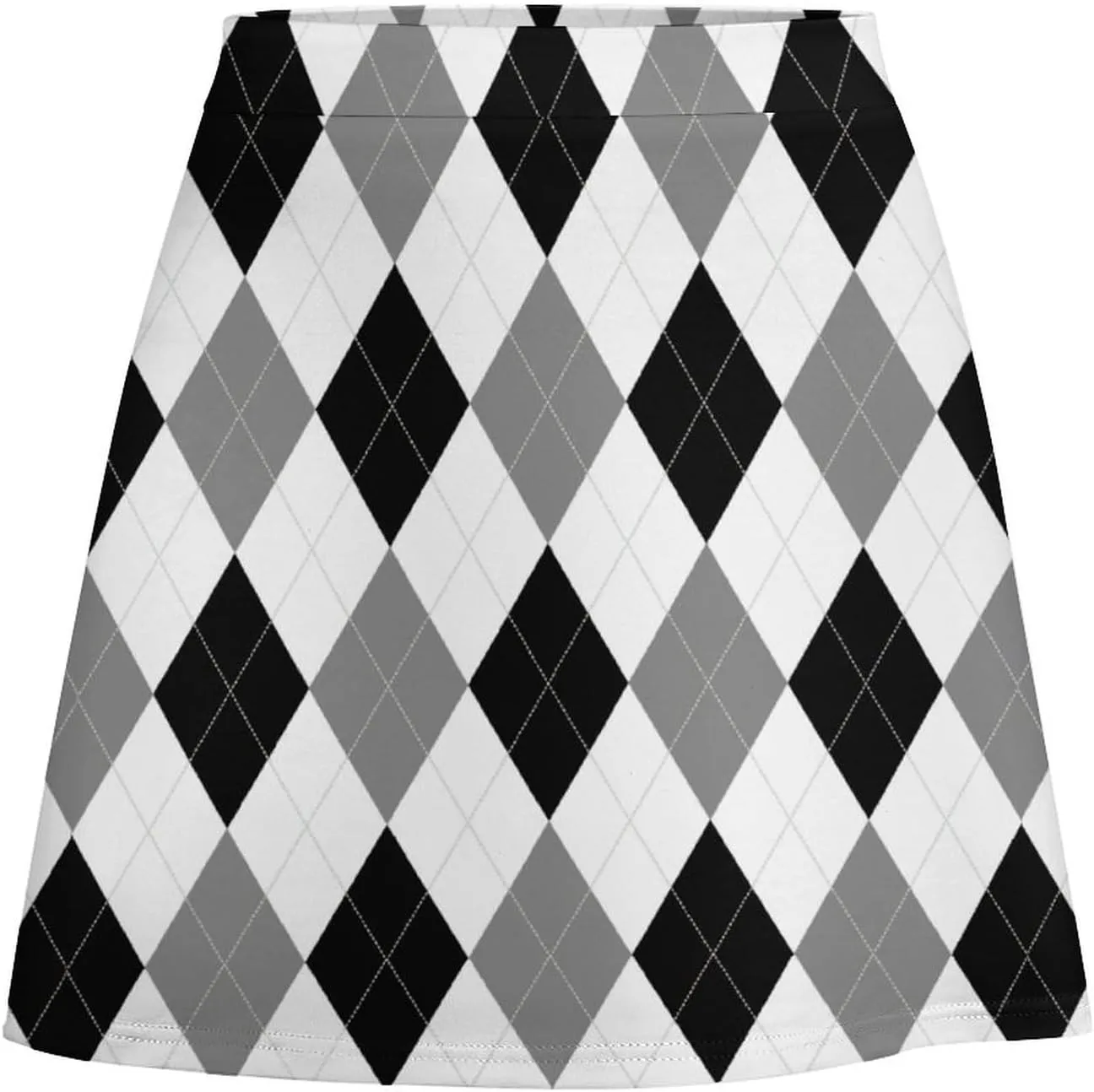 Rhomboid Grid Short Skirt Athletic Skorts Women Golf Skirts Mini Skirt Breathable High Waist Workout Exercise Skort