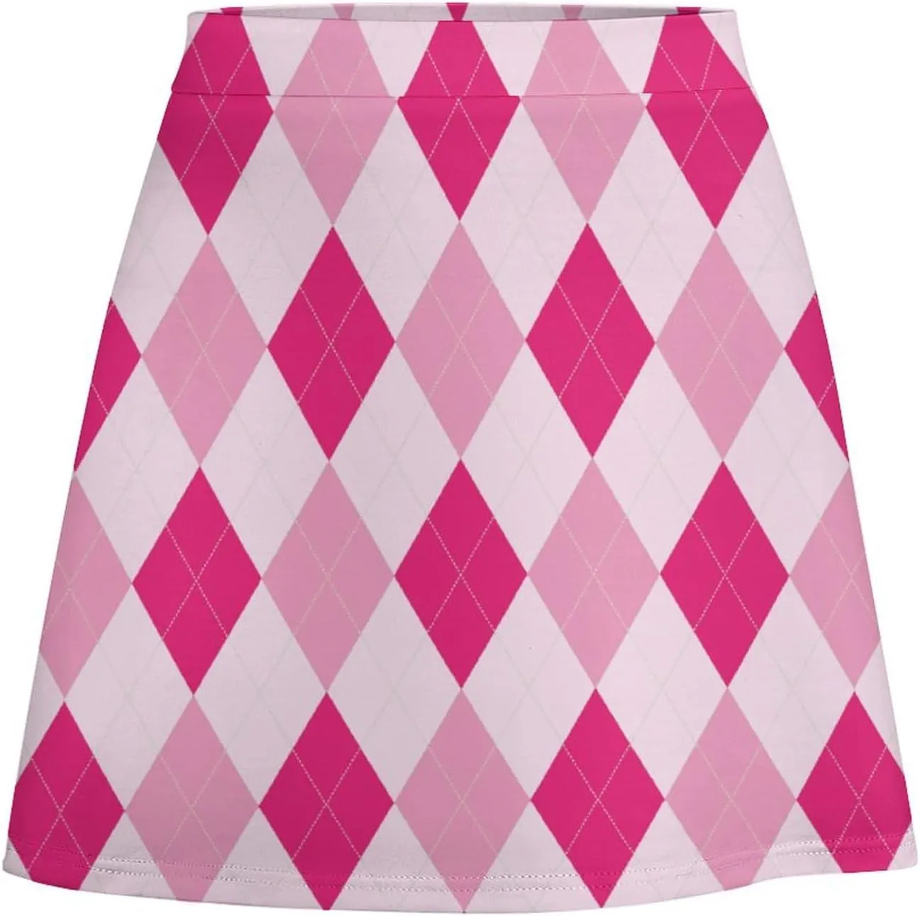 Rhomboid Grid Short Skirt Athletic Skorts Women Golf Skirts Mini Skirt Breathable High Waist Workout Exercise Skort
