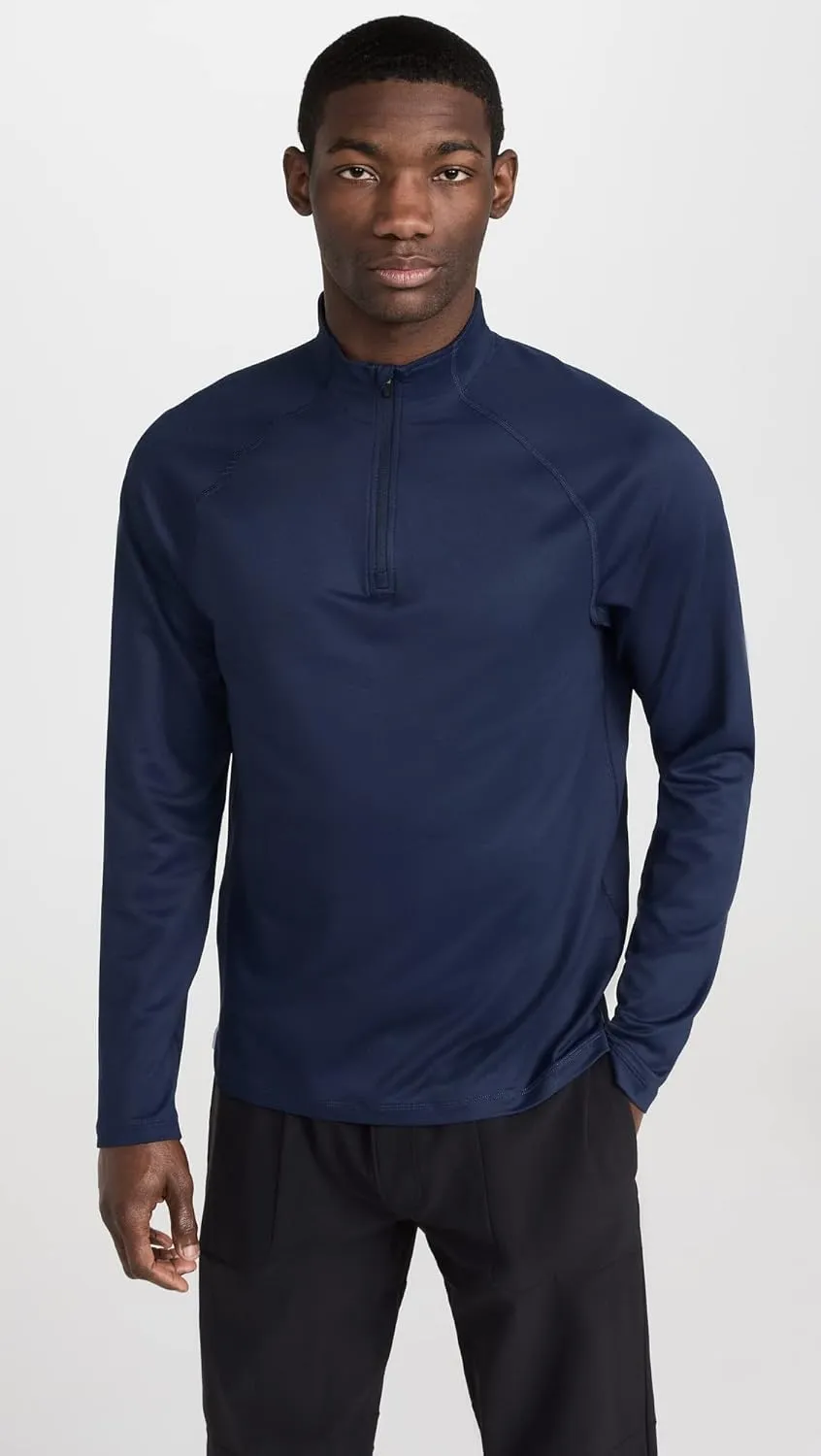 Rhone Men's Session 1/4 Zip, Italian Breathable Pique Fabric, GOLDFUSION Anti-Odor & Quick Dry Technology, UPF 50  Protection