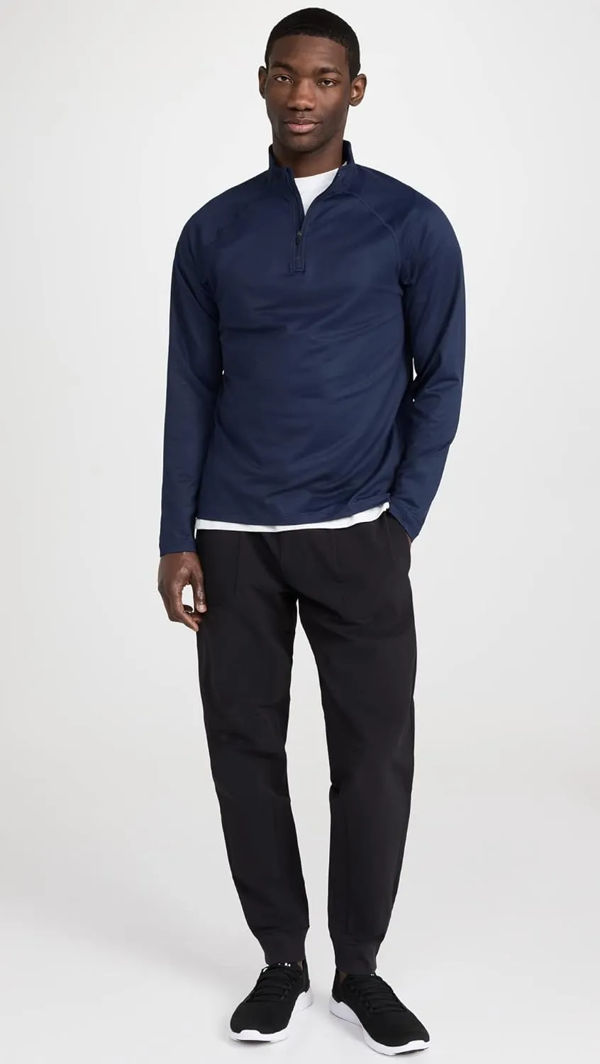 Rhone Men's Session 1/4 Zip, Italian Breathable Pique Fabric, GOLDFUSION Anti-Odor & Quick Dry Technology, UPF 50  Protection