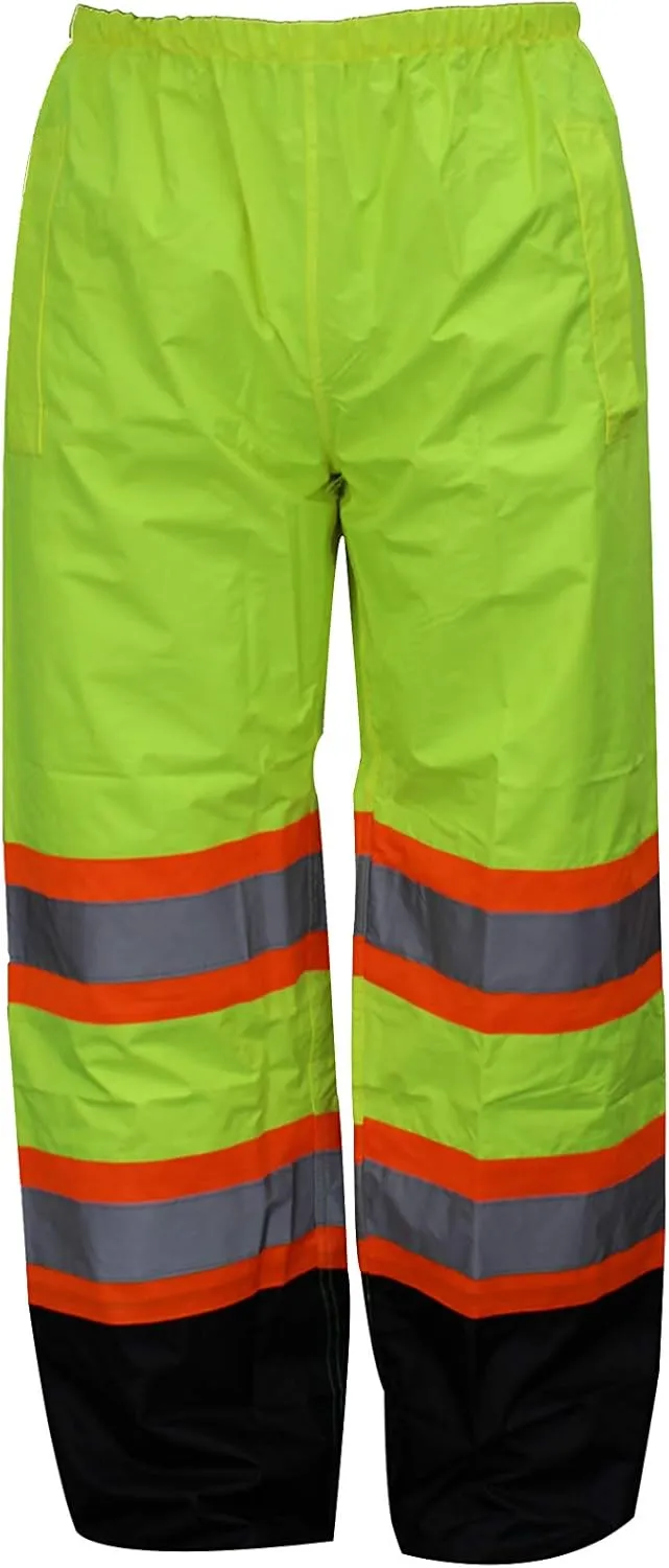 RW-CLA3-TLM55 AND OR77 Class 3 Rain suit, Jacket, Pants High Visibility Reflective Black Bottom