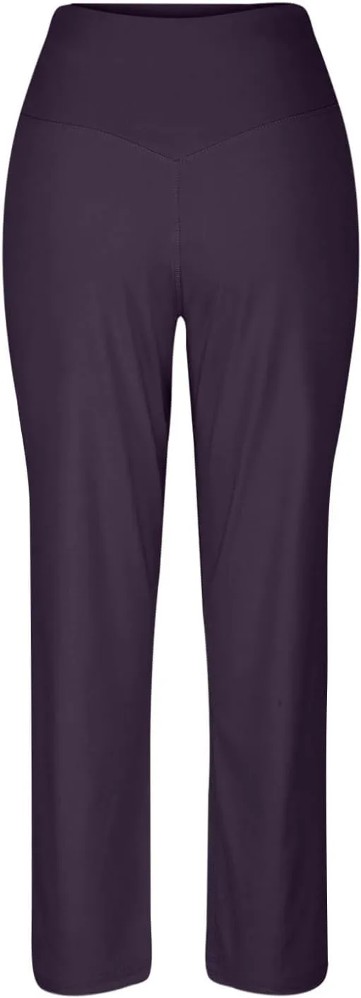 Scrub Pants for Women, Lounge Summer Casual High Waisted Sweatpants Baggy with