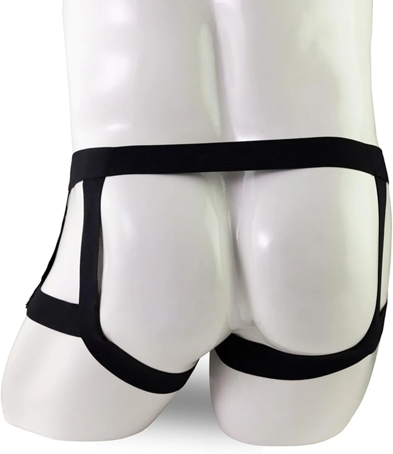 Sexy Underwear for Men Strapy Leather Boxer Briefs Breathable Stretch Lingerie Underwear Bulge Pouch Hollow Modal Trunk