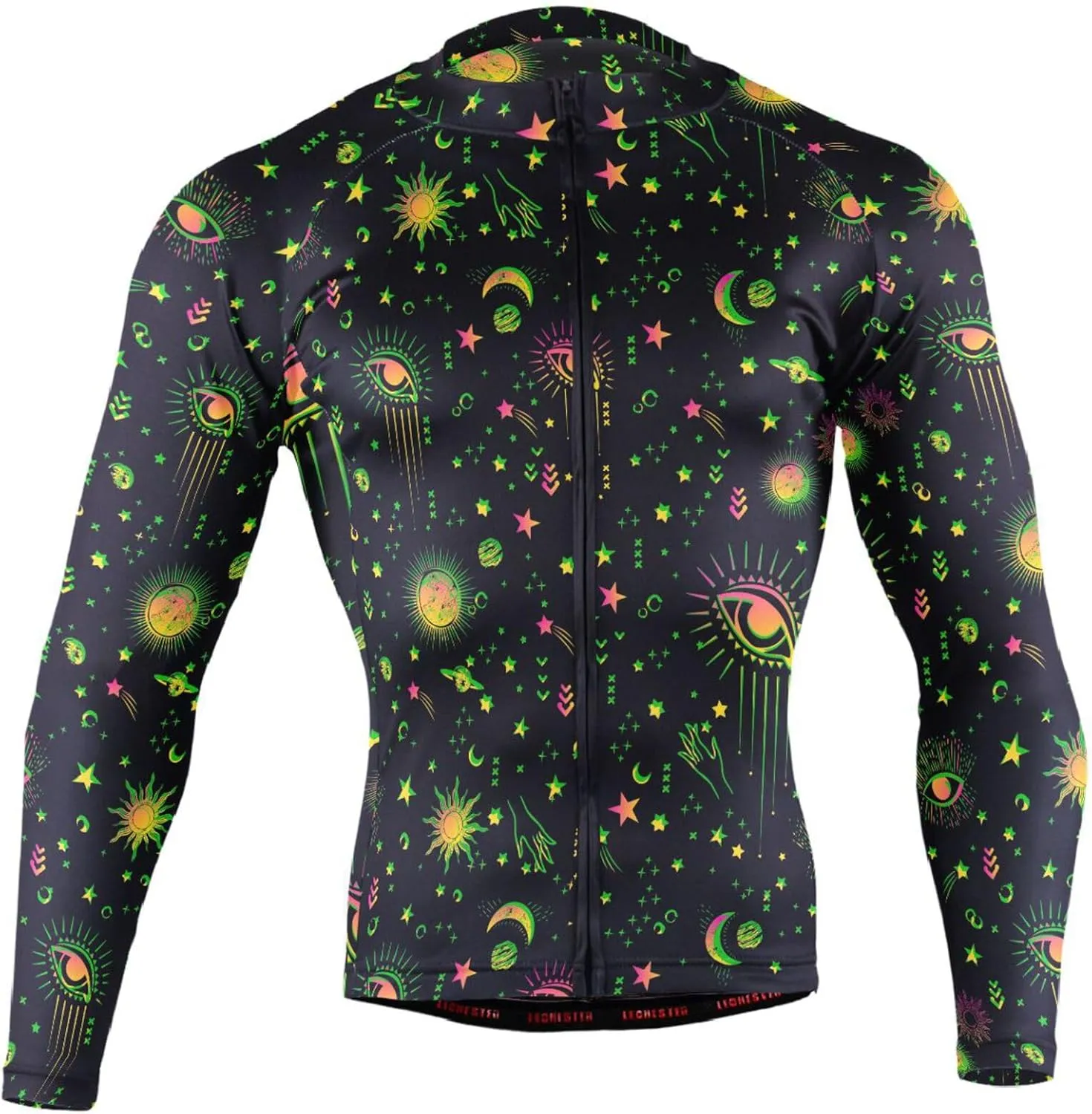 Space Galaxy Constellation Zodiac Men's Cycling Jersey Moisture Wicking and Breathable Quick Dry with 3 Rear Pockets
