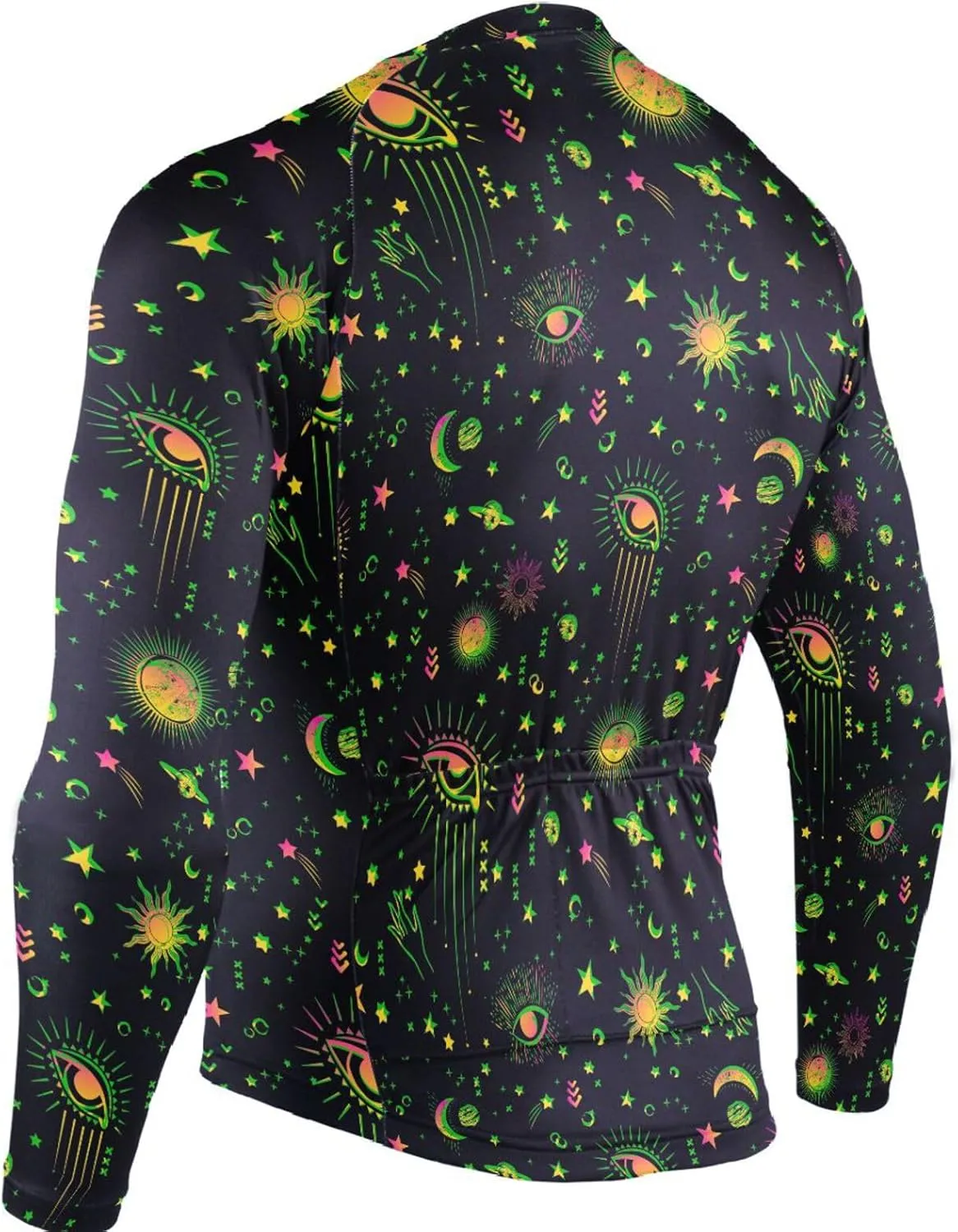 Space Galaxy Constellation Zodiac Men's Cycling Jersey Moisture Wicking and Breathable Quick Dry with 3 Rear Pockets