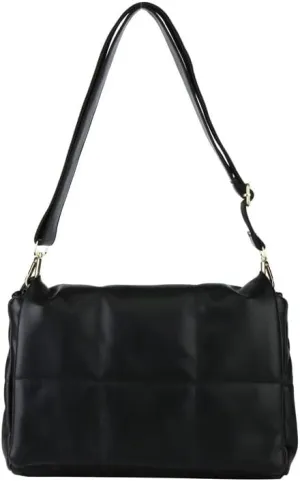 Stylish Cross-straddle Pillow Bag Women's One-shoulder Vintage Down Purse Bag Crossbody Bags for Women Y2k Bag (Black)