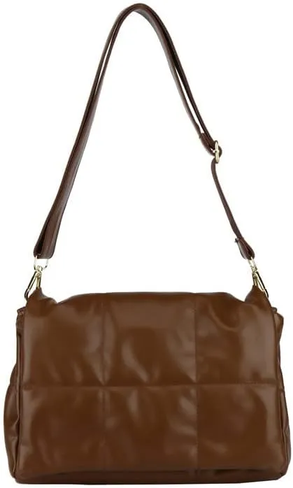 Stylish Cross-straddle Pillow Bag Women's One-shoulder Vintage Down Purse Bag Crossbody Bags for Women Y2k Bag (Bronze)
