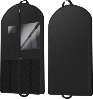 Suit Garment Clothes Travel Bag: 43 inch Men Uniform Jersey - Cover Foldable Packable Pockets Breathable Lightweight Zipper Clear - Hanging Wardrobe Closet Flight Traveling Moving