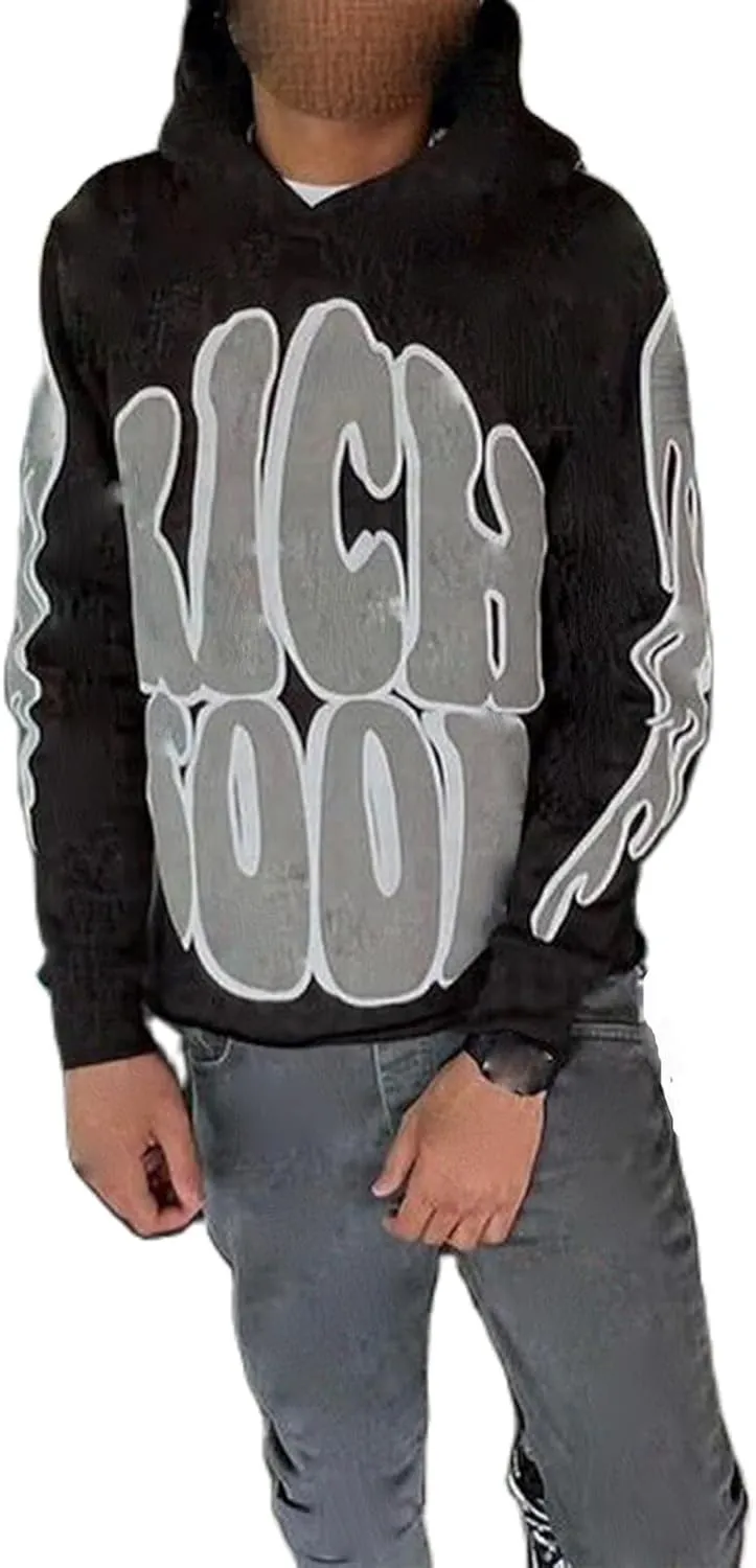 Sunwittafy Y2k Hoodie Men Women Letter Graphic Zip Up Hoodie Star Grunge Pullover Harajuku Sweatshirt Streetwear Jacket