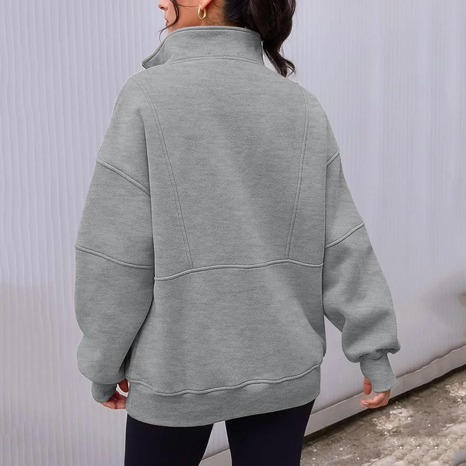 Tracksuit Sweatshirts Half Zip Pullover Quarter Zip Oversized Hoodies Sweaters Comfy Fall Outfits Hoodie