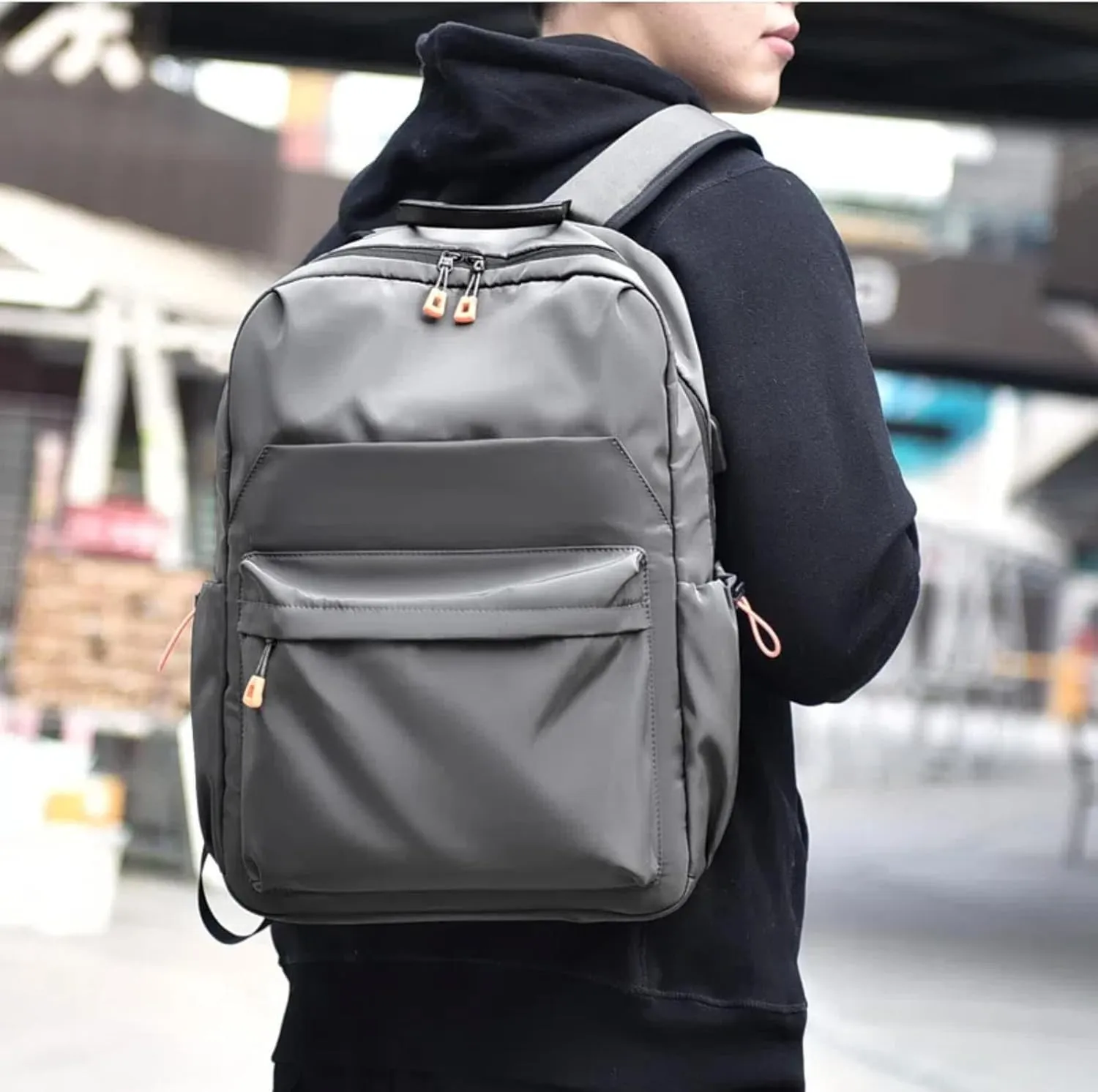Travel Backpack Casual Fashion Lightweight Black Laptop Bag Large-capacity Travel Backpack