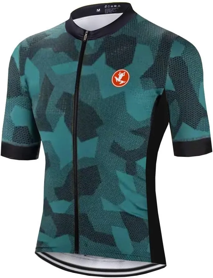 UGLY FROG Mens Breathable Cycling Jersey Biker Short/Long Sleeve Shirt Quick Dry Full Zip Men's Bicycle Jacket with Pockets