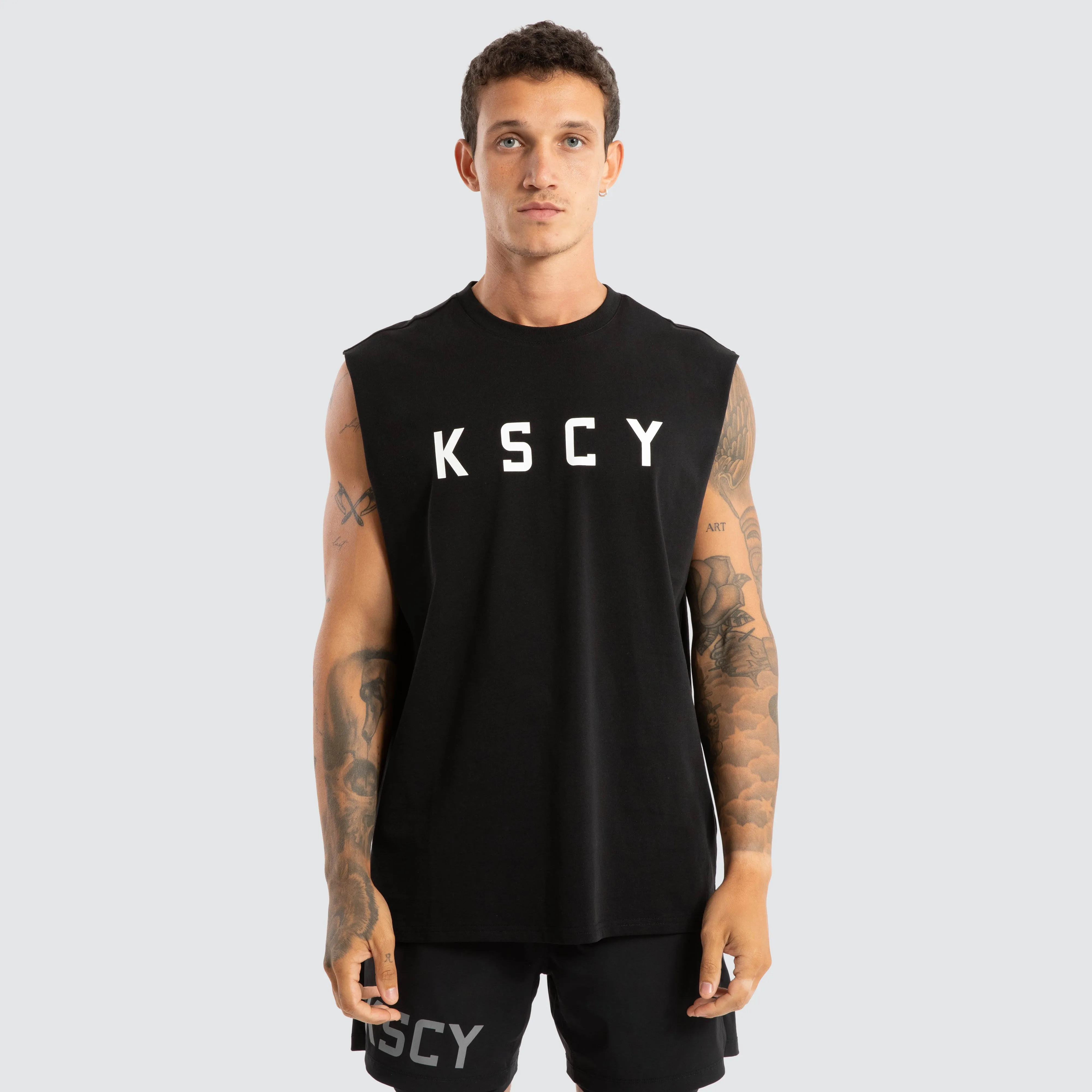 Vigor Split Hem Muscle Jet Black