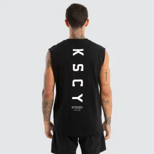 Vigor Split Hem Muscle Jet Black