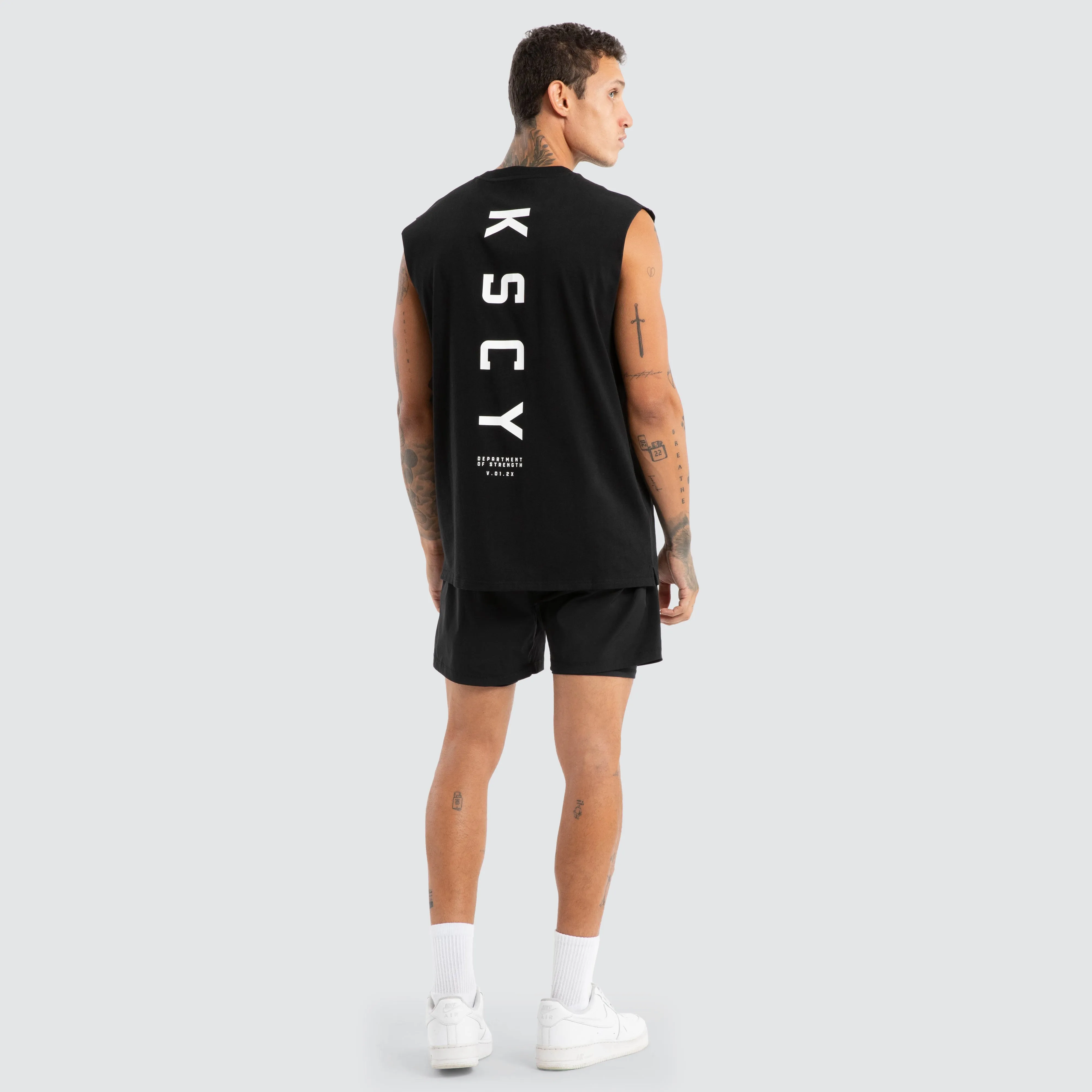 Vigor Split Hem Muscle Jet Black