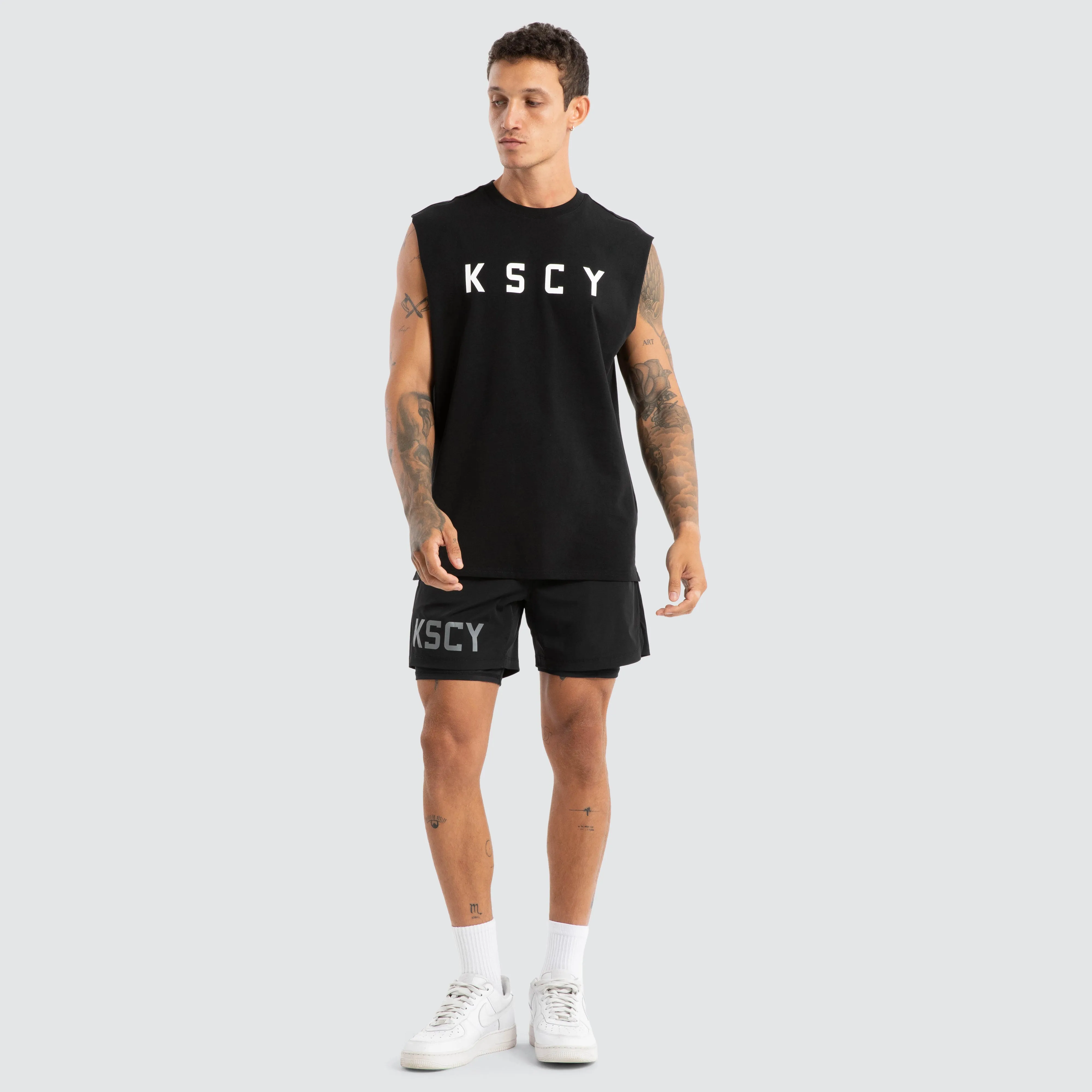 Vigor Split Hem Muscle Jet Black