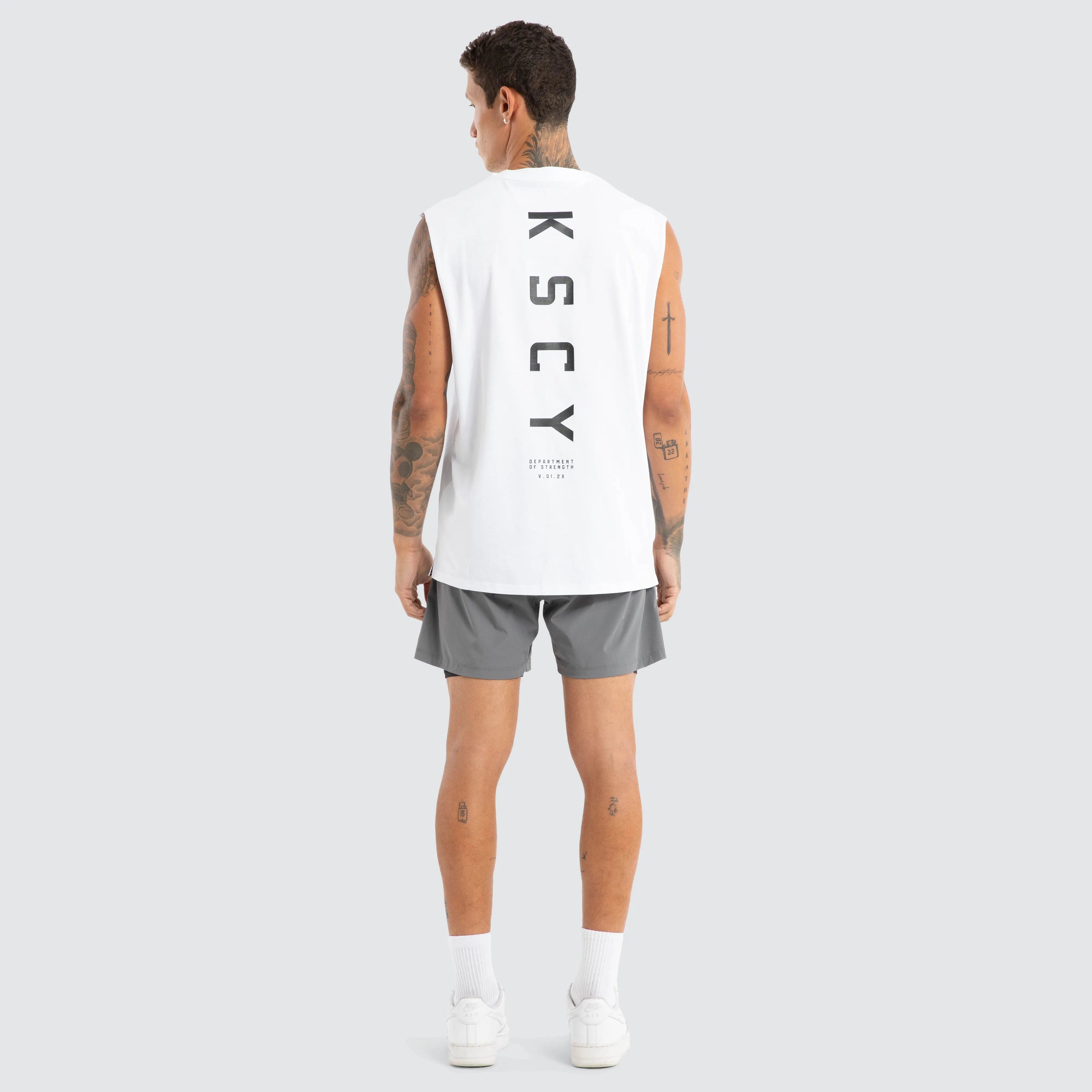 Vigor Split Hem Muscle Optical White