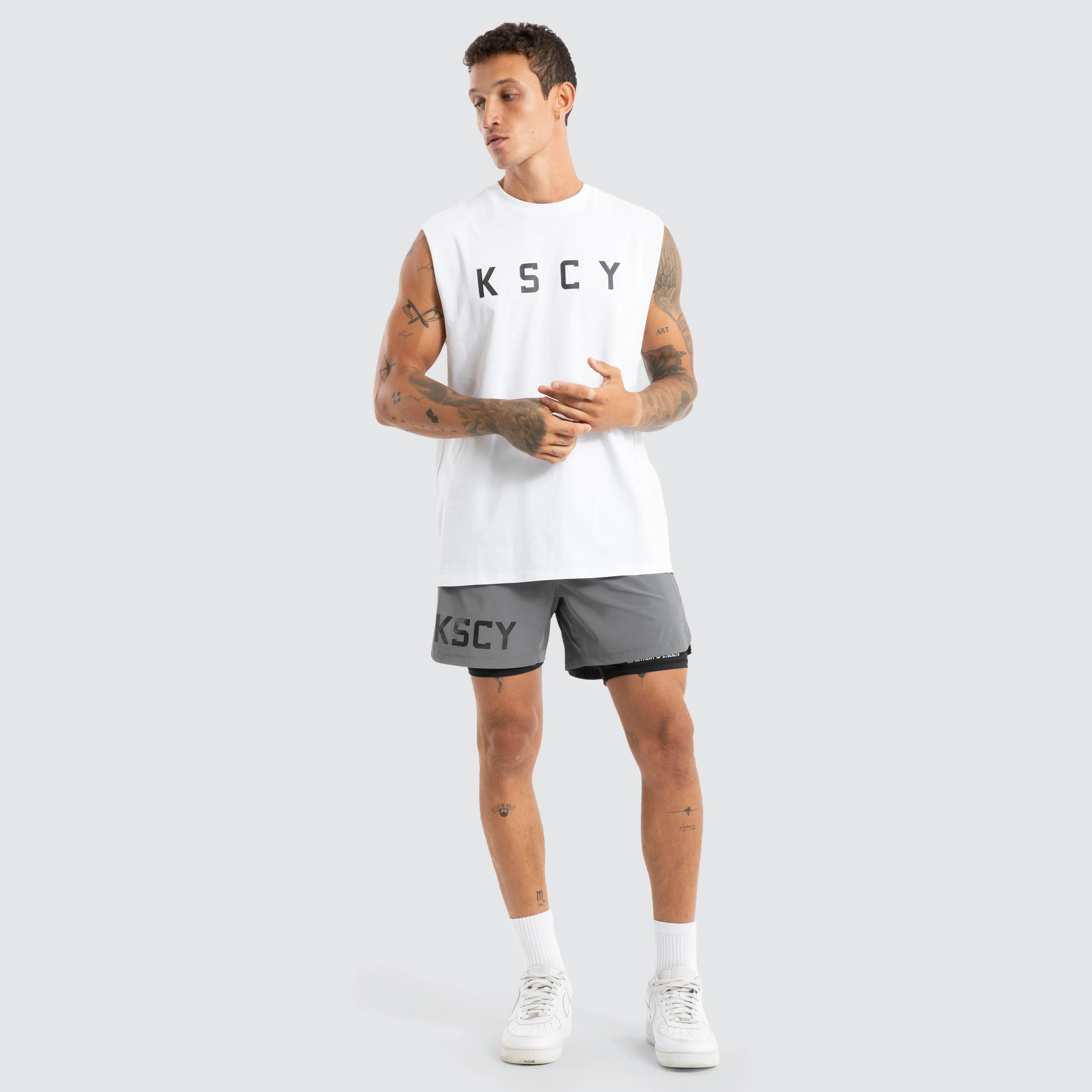Vigor Split Hem Muscle Optical White