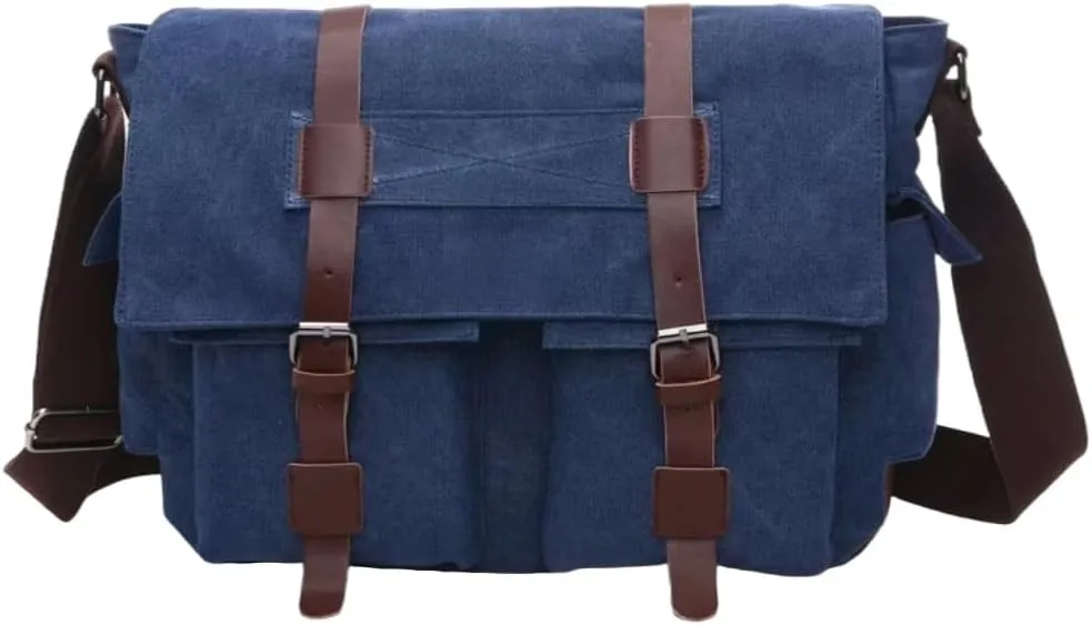 Vintage military canvas notebook computer bag Messenger bag medium canvas Messenger bag military satchel