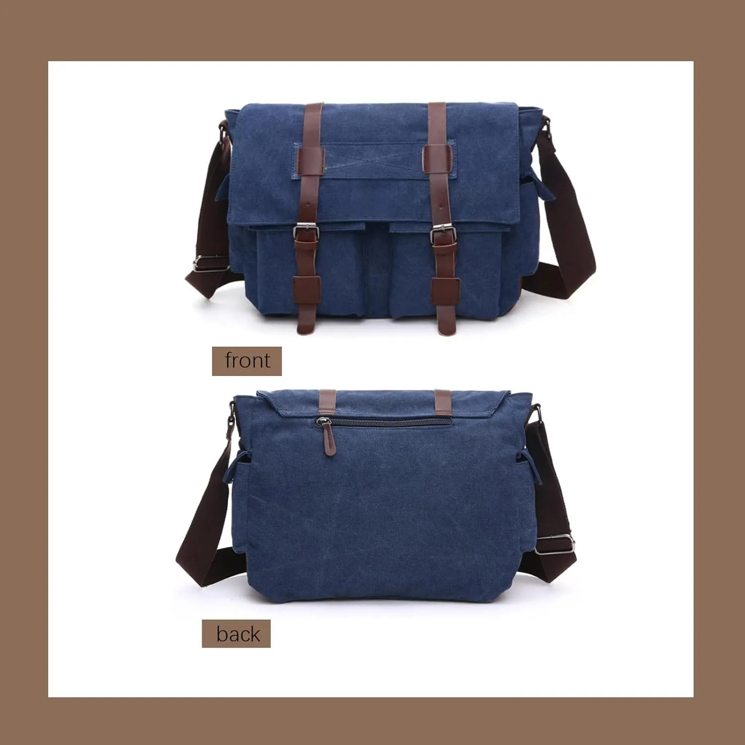 Vintage military canvas notebook computer bag Messenger bag medium canvas Messenger bag military satchel